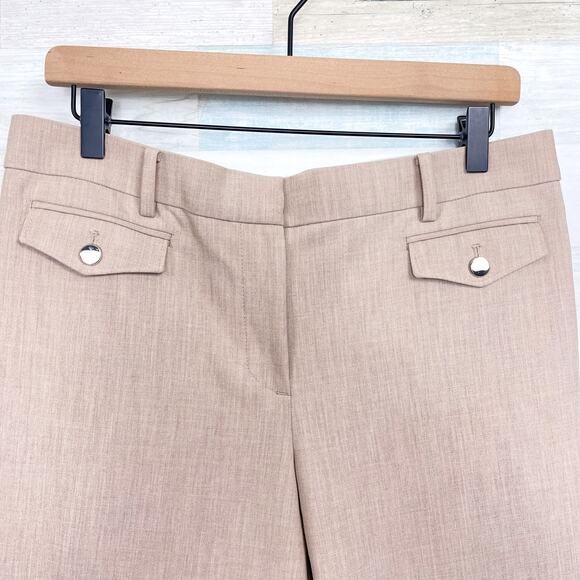 Ann Taylor The Straight Pants Brown Mid Rise Stretch Office Career Womens 8 - Picture 2 of 8